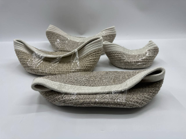 Set of 4 NAVACALA Storage Baskets, Cotton Rope Woven Bathroom Storage Baske Set of 4 NAVACALA Storage Baskets, Cotton Rope Woven Bathroom Storage Baske