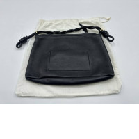Women's black shoulder bag with white pouch Women's black shoulder bag with white pouch