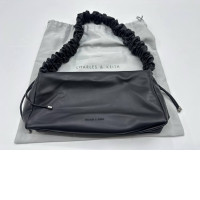 Women's black handbag with white pouch Women's black handbag with white pouch