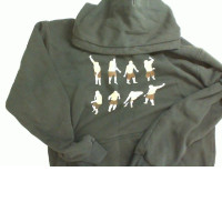 Black hoodie with a pattern