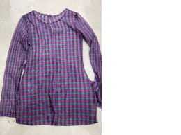 Purple checkered light dress