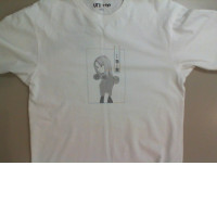 White T-shirt with black design
