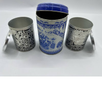 Set of 3 Empty stainless steel jar 