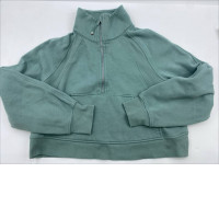 Gray turtleneck zip-up sweater 