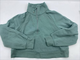 Gray turtleneck zip-up sweater 