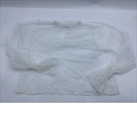 Women's long-sleeved white mesh shirt Women's long-sleeved white mesh shirt