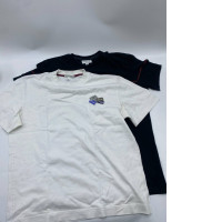 Set of 2 White and black round neck t-shirts 