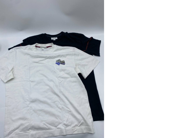 Set of 2 White and black round neck t-shirts Set of 2 White and black round neck t-shirts