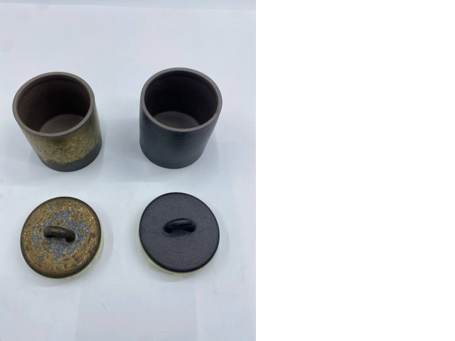 Set of 2 Empty glass jar with vintage lid Set of 2 Empty glass jar with vintage lid