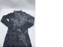 Gray turtleneck long sleeve dress