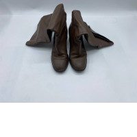 Long brown leather boots