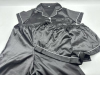 Set of 3 Women's pajamas and black shorts and long pants 