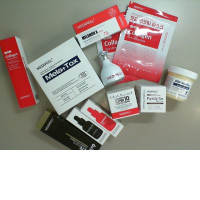 Medipeel+ Cosmetic Set foot cream, 2 face masks, collagen night cream, peptide-tox cream, eye cream, 2 facial serums (night and day), skin care complex, collagen wrapping mask, Melanon X cream