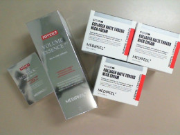 Cosmetic set Medipeel+ Volume essence pro. Bio sun stick SPF 50. 3 collagen naite thread neck cream.