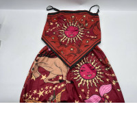 Set of 2 Red crop top and red long white pants Set of 2 Red crop top and red long white pants