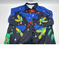 Set of 2 Blue long-sleeved shirt and blue long pants Set of 2 Blue long-sleeved shirt and blue long pants