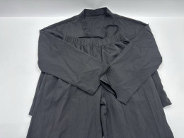 Set of 2 Black long-sleeved coat and black long pants 