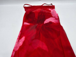 Women's red strapless dress 