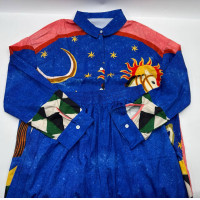 Set of 2 Blue long-sleeved shirt and blue long pants