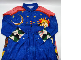 Set of 2 Blue long-sleeved shirt and blue long pants