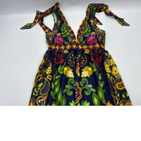 Women's Blue Tulip Pattern Tank Top Dress 