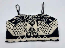 Women's black and white strapless top 