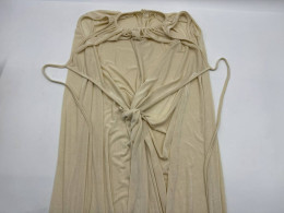 Women's cream-colored off-shoulder long dress 