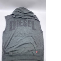 Men's black hooded tank top