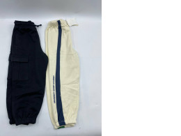 Set of 2 Black and cream colored children's long pants 