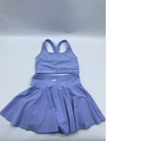 Set of 2 Women's blue tank top and blue mini skirt workout outfit 