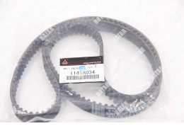 A set of three timing belts for a car engine