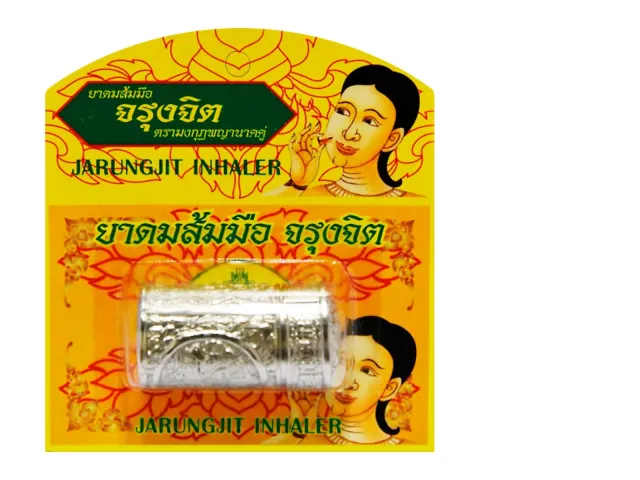 Double Naga Crown Seal, Charungjit Orange Hand Inhaler (Silver Tube) Double Naga Crown Seal, Charungjit Orange Hand Inhaler (Silver Tube)