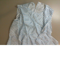 Women's blouse, white with blue stripes Women's blouse, white with blue stripes