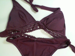 Burgundy two-piece swimsuit Burgundy two-piece swimsuit