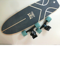 The skateboard is collapsible, not new.