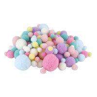 Set of Foam pom pom set for crafting, various colors for DIY 