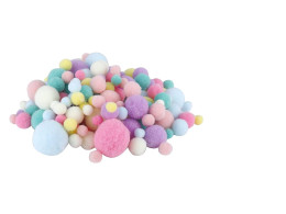 Set of Foam pom pom set for crafting, various colors for DIY 