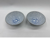 Set of 2 Glass, Japanese glass bowl