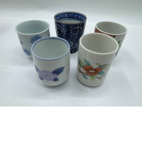 Set of 5 Glass, tall Japanese tea glass 