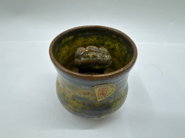 Glass, hot tea glass, handmade vintage Japanese