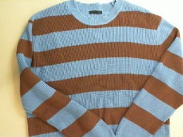 Warm sweater, blue striped