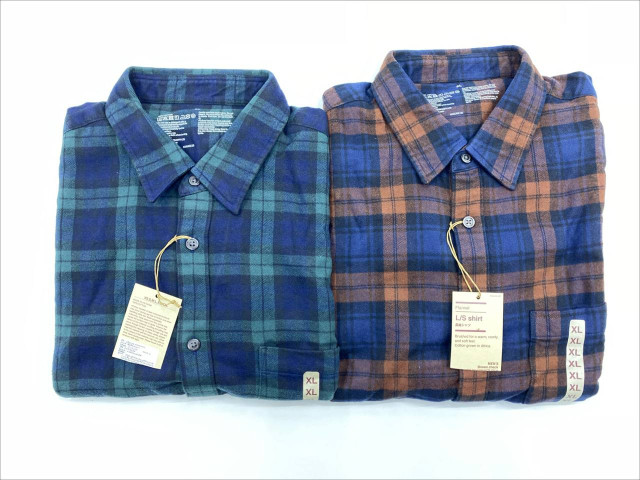 Set of 2 Long-sleeved plaid shirt Set of 2 Long-sleeved plaid shirt