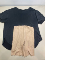 a set of a T-shirt and light shorts