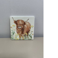 ceramic decorative painting depicting a bull ceramic decorative painting depicting a bull