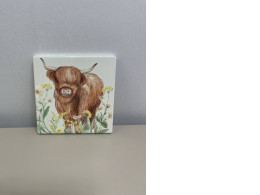 ceramic decorative painting depicting a bull ceramic decorative painting depicting a bull