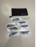 a set of seven propellers complete with a screwdriver and case