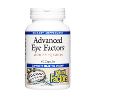 Natural Factors, Advanced Eye Factors, Antioxidant Support for Healthy Vision with Lutein and Zeaxanthin, 60 Capsules