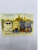 Cat postcards, souvenirs from Thailand