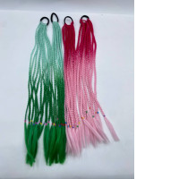 Set of 4 Girls' braided hair wig 