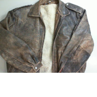 Men's leather jacket with insulation